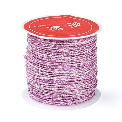 Фиолетовый 8-слойная металлизированная нить, для вышивки и изготовления украшений, фиолетовые, 0.8 мм, около 27.34 ярдов (25 м) / рулон