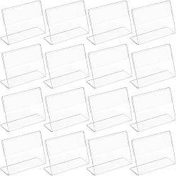 Clear Acrylic Price Frame, L-shape, Exhibition Accessories, Clear, 4x6x1.95cm