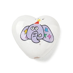 Слон Акриловые бусины, бисерные аксессуары ручной работы, слон, 17x19x8 мм, отверстие : 2.5 мм