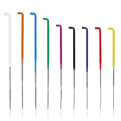 (52) Непрозрачная лаванда Железные иглы для перфорации, разноцветные, 78~91x6x2 мм, штифты : 0.5~0.8 мм, 80 шт