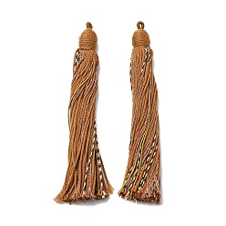 Перу Хлопковые подвески с кисточками, полиэстером, Перу, 128~130x11~12 мм, отверстие : 2x3.5 мм