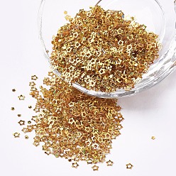 Золотистый Украшение аксессуаров пластиковая пайетка / блестки бисер, звезда, золотые, 3.5x3.5x0.1 мм, Около 450000 шт / фунт