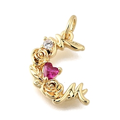 Настоящее золото 18K Латунные микро проложить кубического циркония подвески, , стойки покрытие, прочное покрытие, без кадмия и без свинца, с целью перехода в кольце, реальный 18 k позолоченный, 15x11x3 мм, отверстие : 3 мм