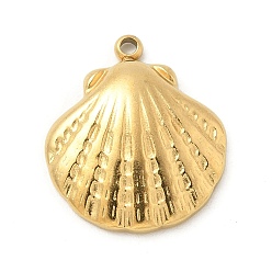 Shell Shape 304 подвески из нержавеющей стали, золотые, формы раковины, 17.5x15x4 мм, отверстие : 1.4 мм