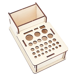 Bisque Wood Storage Box, Tool Storage Box, Bisque, 5-1/2x9-1/2x3-3/4 inch(14x24x9.5cm)