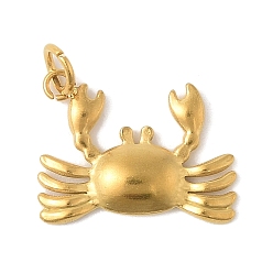 Краб 304 подвески из нержавеющей стали, с целью перехода в кольце, Морские животные, золотые, краб, 13x18x2 мм, отверстие : 3 мм