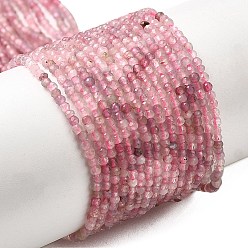 Турмалин Натуральный сливовый цвет турмалиновый бисер пряди, граненые, круглые, 2 мм, отверстие : 0.7 мм, около 240 шт / нитка, 15.08 дюйм (38.3 см)
