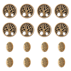 Mixed Color Tibetan Style Alloy Beads, Mixed Shapes, Mixed Color, 60pcs/box
