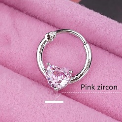 Нержавеющая Сталь Цвет 316l Кольца для носа из нержавеющей стали, цвет нержавеющей стали, 8 мм, штифты : 1.2 мм