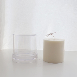 Прозрачный Формы для свечей из пластиковых столбов своими руками, формы для изготовления свечей, для литья смолы эпоксидная форма, прозрачные, 8x8.5 см