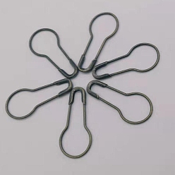 Серый Контакты железа безопасности, булавка из калебаса / тыквы, штифт лампочки, швейный инструмент, серые, 22x10x1.5 мм, около 1000 шт / упаковка