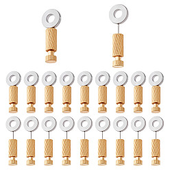 Платиновый & Золотой 20шт. 2 стили, сплав, положение, нитевдеватель, платиной и золотом, 24.5~31.5x9x5 мм, отверстие : 3.6 мм, 10 шт / стиль