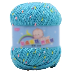 Голубой Полиэфирная пряжа, твидовая пряжа, для свитера-шапки, для вязания крючком принадлежности, голубой, 2 мм, около 85.30 ярдов (78 м) / моток