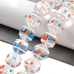 Королевский синий Стеклянные бусины с эмалевыми нитями, бусины ручной работы, круглые, королевский синий, 12 мм, отверстие : 1.5 мм, около 30 шт / нитка, 13.58'' (34.5 см)