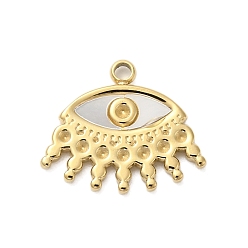 Eye 304 Настройки горный хрусталь из нержавеющей стали кулон, с оболочкой, глаз, глаз, 12.5x15x1.5 мм, отверстие : 1.5 мм