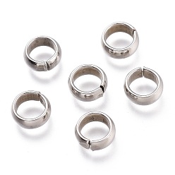 Edelstahl Farbe Anlaufgeschützt 304 Biegeringe aus Edelstahl, Edelstahl Farbe, 3x7 mm, Innendurchmesser: 5 mm