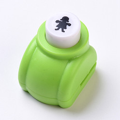 Случайный Цвет Пластиковые наборы для пунша для скрапбукинга и бумажных промыслов, бумажные формочек, девушка, случайный один цвет или случайный смешанный цвет, 33x26x32 мм