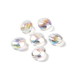Clear AB Acrylic Beads, Imitation Baroque Pearl Style, Oval, Clear AB, 12x10.5x6.5mm, Hole: 1.3mm