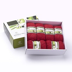 (123L) Белый крем непрозрачный блеск Мягкие детские нити, с бамбукового волокна и шелка, огнеупорный кирпич, 1 мм, о 50 г / рулон, 6 рулонов / коробке