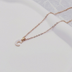 Letter C Ожерелья с подвесками из сплава и белой эмали, золотые, буква С, 17.72 дюйм (45 см)