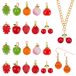 (52) Непрозрачная лаванда 20 шт 10 стили подвески лэмпворк ручной работы, с латунной фурнитурой , разноцветные, 15.5~18.5x11~16.5x8~13 мм, отверстие : 1.2~4 мм, 2 шт / стиль