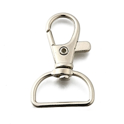 Платина Застежками сплава поворотные, с карабин-лобстерами , без никеля , платина, 39x24.5x6 мм