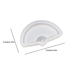 Белый Diy пищевые силиконовые формы, подвески в форме помадки, для украшения торта поделки, цвет шоколада, конфеты, изготовление ювелирных изделий на основе смолы и эпоксидной смолы, вентилятор, белые, 55x35x11 мм