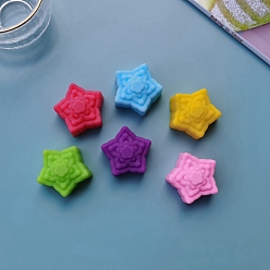 Звезда Случайный цвет пищевого качества DIY силиконовые формы для помадки, формы для литья смолы, для уф-смолы, изготовление ювелирных изделий из эпоксидной смолы, звезда, 30 мм