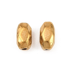 Oval 304 из нержавеющей стали бусы, геометрия, реальный 18 k позолоченный, ионное покрытие (ip), овальные, 7x4x4 мм, отверстие : 1 мм