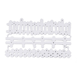 Matte Platinum Color Carbon Steel Cutting Dies Stencils, for DIY Scrapbooking/Photo Album, Decorative Embossing DIY Paper Card, Rail, Matte Platinum Color, 60.5x93x0.9mm