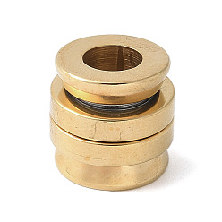 Золотой 304 из нержавеющей стали европейские шарики, бусины с большим отверстием, ионное покрытие (ip), колонка, золотые, 12x13 мм, отверстие : 6 мм