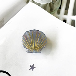 Серый Заколки для волос в форме ракушки из ацетата целлюлозы, аксессуары для волос для женщин и девочек, серые, 38 мм