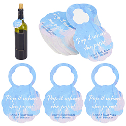 Круглые 50 шт. бумажные бирки для бокалов для вина на детскую вечеринку, бокал прелести, круглые, 90x58x0.3 мм, отверстие : 29x31 мм