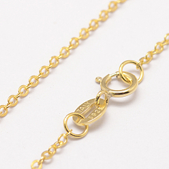 Золотой 925 колье из стерлингового серебра, с застежками пружинного кольца, золотые, 16.14 дюйм (41 см)