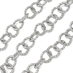 Нержавеющая Сталь Цвет 304 Цепи из текстурированной нержавеющей стали с кольцами, несварные, с катушкой, цвет нержавеющей стали, 12x2 мм