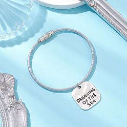 Квадрат Сплав брелки, с застежкой-цепочкой для ключей из нержавеющей стали, квадратный, 70 мм