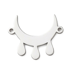 Нержавеющая Сталь Цвет 304 подвески-подвески из нержавеющей стали с подвесками-соединителями, символ молитвенного благословения, без кадмия и без свинца и без никеля, не тускнеет, цвет нержавеющей стали, 22x18.5x1.5 мм, отверстие : 1.2 мм