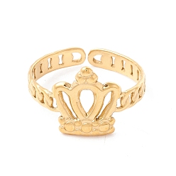 Золотой Ионное покрытие (ip) 304 кольцо манжеты из нержавеющей стали, корона, золотые, внутренний диаметр: 16.5 мм