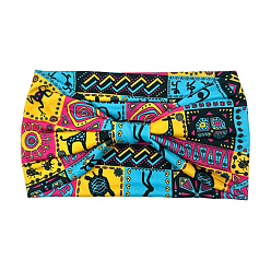 Оранжевый Повязка на голову из ткани бохо-ткань с широким узлом, повязка на голову для йоги, эластичная повязка на голову для женщин и девочек, оранжевые, 250x145 мм