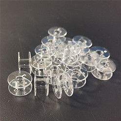 Clear Transparent Plastic Bobbins, Sewing Thread Holders, for Sewing Tools, Clear, 20x10mm, Hole: 6mm