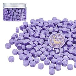 Blue Violet Sealing Wax Particles, for Retro Seal Stamp, Octagon, Blue Violet, 9mm, 300pcs