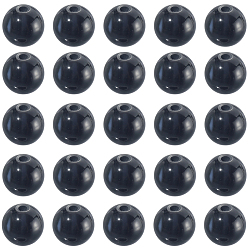 Black Onyx 120шт. бусины из натурального черного оникса, класса AB, круглые, окрашенная и подогревом, 6 мм, отверстие : 0.8 мм