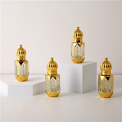 Gold Glas-Rollerball-Flaschen, Nachfüllbare Parfümflasche, Gold, 2.482x6.67 cm, Kapazität: 6 ml (0.20 fl. oz)
