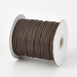 Saddle Brown Eco-Friendly Korean Waxed Polyester Cord, Saddle Brown, 2mm, about 90yards/roll(80m/roll)
