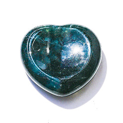 Мосс Агат Натуральный моховой агат, камень для беспокойства в форме сердца для балансировки Рейки, украшения для домашнего экрана, 30x8 мм