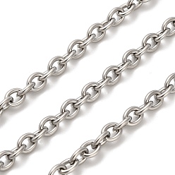 Нержавеющая Сталь Цвет 316 хирургические кабельные цепи из нержавеющей стали, несварные, с катушкой, цвет нержавеющей стали, 6x4.5x1.2 мм