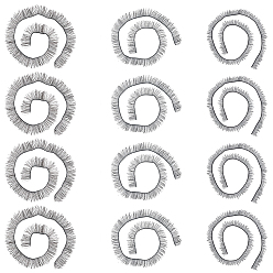 Сиена 15шт. 3 стили плюшевых кукол, ресницы на полосках, аксессуары для изготовления накладных ресниц bjd, цвет охры, 6~10 мм, 5 шт / стиль