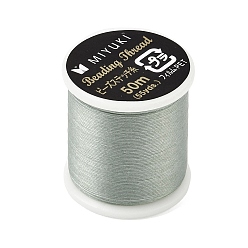 Aqua MIYUKI Nylon Beading Thread for Seed Beads, Flat, Aqua, 0.15x0.1mm, about 54.68 Yards(50m)/Roll