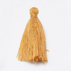 (932FM) Темно-синий аква-матовый с подкладкой Украшения из кисточек из поликоттона ручной работы, кулон украшения, темно-золотистые, 29~35 мм