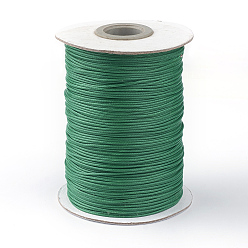 Green Korean Waxed Polyester Cord, Green, 1mm, about 85yards/roll